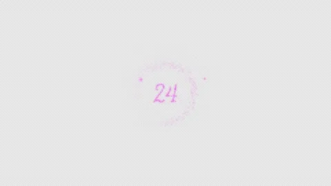 Sparkling Pink 30 Countdown Transparent Stock Footage 321928899