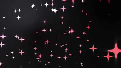 Sparkling pink and white star particles gently floating and twinkling Stock Footage 340436280