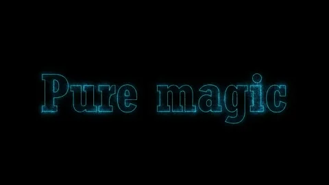 Sparkling pure magic text animation featuring glowing particles in three Stock Footage 340941452