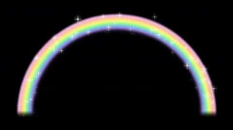 Sparkling Rainbow Arch Stock Footage