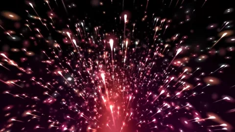 Sparkling Red Comets Field Space Motion Background Stock Footage 276250530