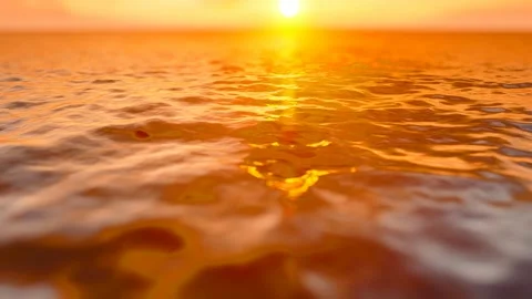 The sparkling sea under the setting sun Stock Footage 253358117