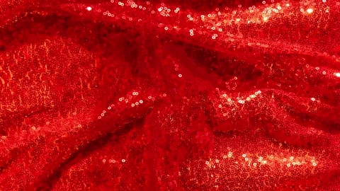 Sparkling  Sequin Fabric Waves as Holiday Background Stock Footage 342842174