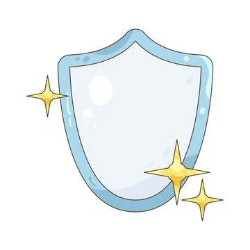 Sparkling shield Stock Illustration