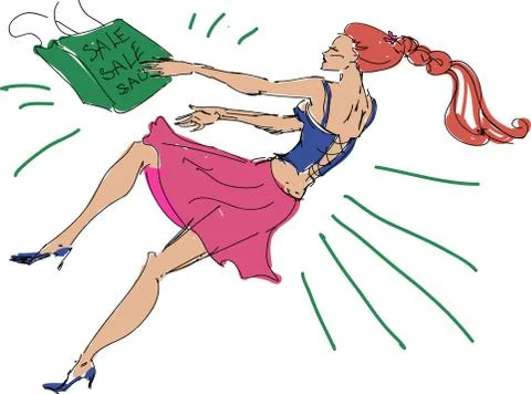 Sparkling shopping Stock-Illustration