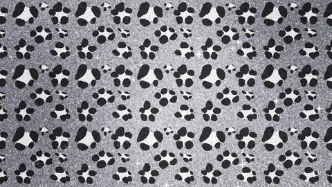 Sparkling silver glitter background and leopard print Stock Illustration