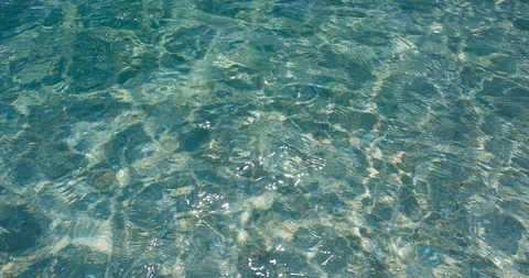 Sparkling smooth and crystal clear sea water loop Stock Footage 114626547