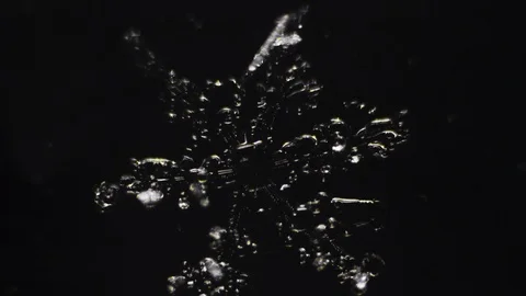 Sparkling snowflake on a dark background Stock Footage 87304390