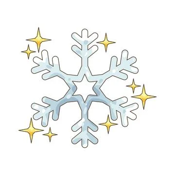Sparkling snowflake Stock Illustration