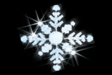 Sparkling snowflake on transparent background Stock Footage 92642