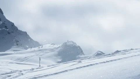 Sparkling Snowflakes Falling Down Stock Footage 144835046