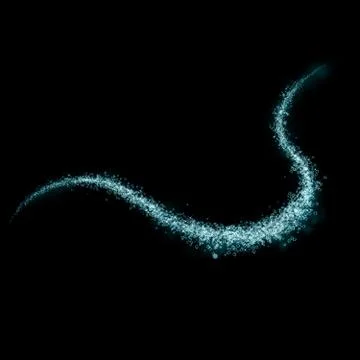 Sparkling spalttering beads tail Stock Illustration