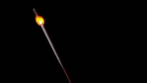 Sparkling Sparkler on a Black Background. Burning out of Flame. 4K. Close-up. Stock Footage 149914160