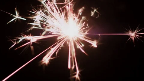 Sparkling Sparkler Stock Footage 84966544