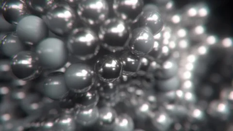 Sparkling spheres isolated on black. Stock Footage 128311081