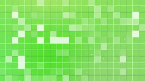Sparkling square grid background green glowing lights Stock Illustration