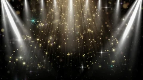 Sparkling stage lights with glittering particles Видео 338042496
