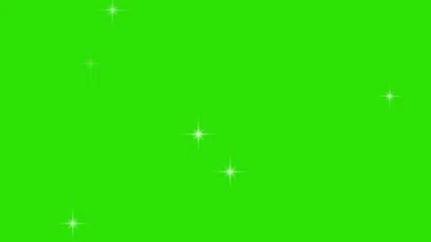 Sparkling Star Animation on Green Background Stock Footage 301290786