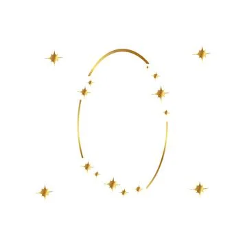 Sparkling star blank border frame design Stock Illustration