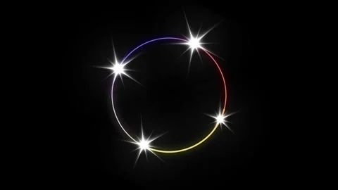 Sparkling Star Glitter Trail Animation on Black 4K 库存影片 332905370