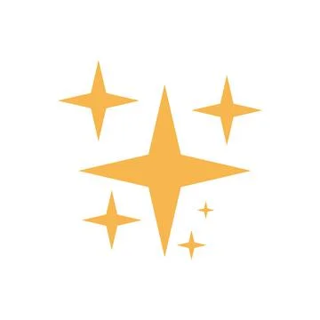 Sparkling star light abstract vector icon. Shiny sparkle bright illustration  Stock Illustration