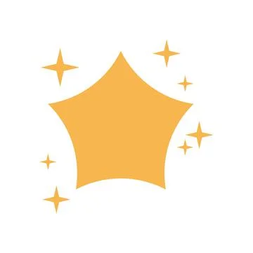 Sparkling star light abstract vector icon. Shiny sparkle bright illustration  Stock Illustration