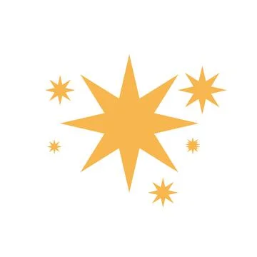 Sparkling star light abstract vector icon. Shiny sparkle bright illustration  库存插图