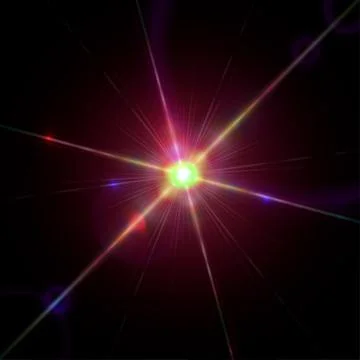 Sparkling star with light diffraction Stock Illustration