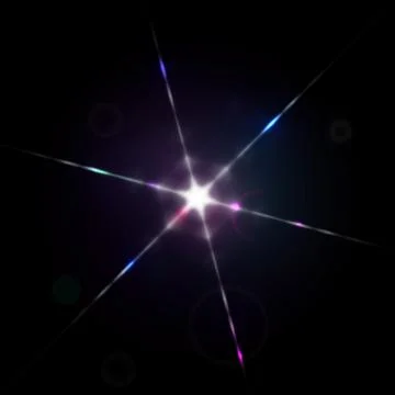 Sparkling star with light diffraction イラスト素材