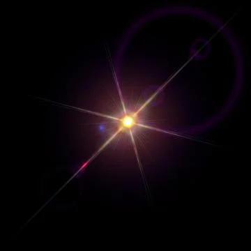 Sparkling star with light diffraction Stock Illustration