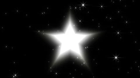 Sparkling Star Twinkle Glitter White Cartoon Doodle with Shining Light Black Vídeos de archivo 343990801