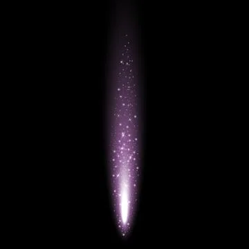 Sparkling stardust, falling particles of light, purple color Stock Illustration