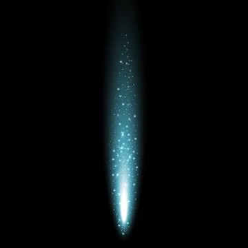 Sparkling stardust, falling particles of light, aqua color Stock Illustration