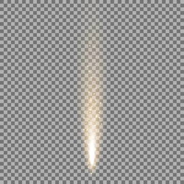 Sparkling stardust, falling particles of light, golden color Stock Illustration