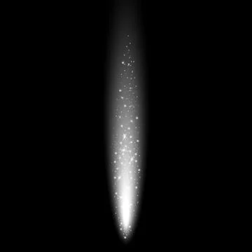 Sparkling stardust, falling particles of light, white color Stock Illustration