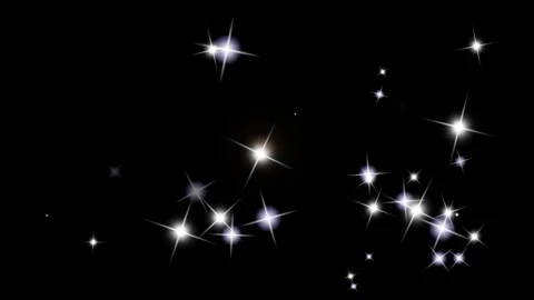 Sparkling starlight effects on black background 스톡 동영상 337313552