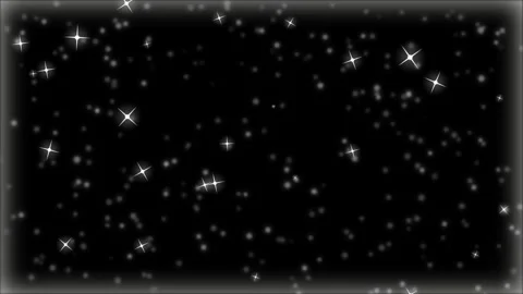 Sparkling Starry Night Sky Background with Glowing White Dots and Twinkling Video stock 337527493