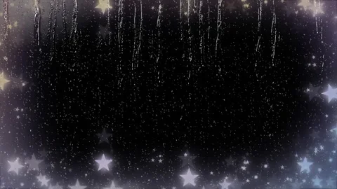 Sparkling starry night sky with falling glitter with Vertical streaks Stock Footage 345103617