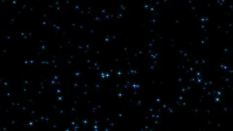 Sparkling Stars Animation - Loop Blue Stock Footage 86856278