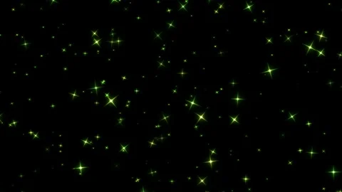 Sparkling Stars Animation - Loop Green Stock Footage 86855635