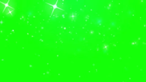 Sparkling stars falling on green screen background Видео 336940843