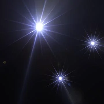 Sparkling stars with light diffraction イラスト素材