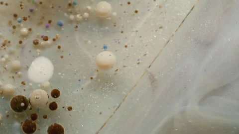 Sparkling stream bubble paint shimmering flow Stock Footage 318303794