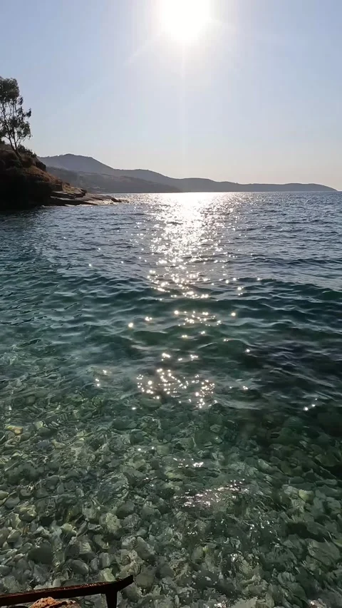 Sparkling Sunlight Reflection On Crystal Clear Mediterranean Sea Water Stock Footage 316805254