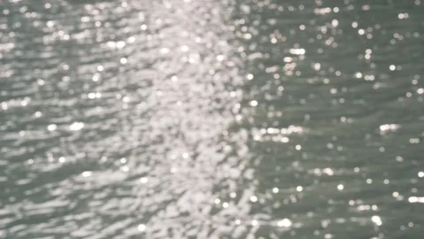 Sparkling Sunlight Reflection on Water Surface Abstract Nature Background Stock Footage 331910812