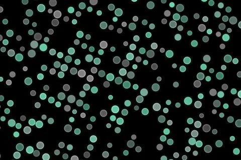 Sparkling teal and silver confetti on black background Stock Illustration