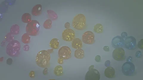 Sparkling Through the Mist A Symphony of Gemstones Stock Footage 318655769