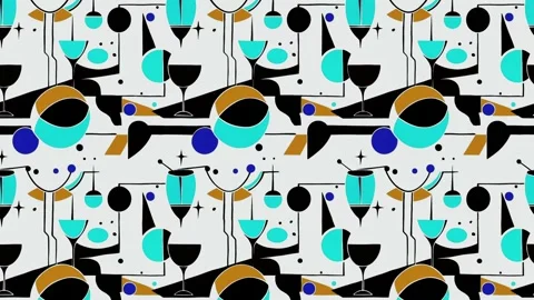 Sparkling tile of dance elements — Vertical Motion Stock Footage 308250750