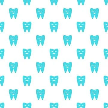 Sparkling tooth pattern seamless Stock Illustration