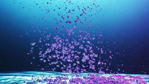 Sparkling turquoise water with bubbles Foto stock